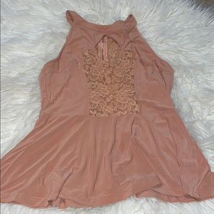 Tan classy glamour tank top